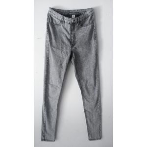 High-waisted Acid Wash stretch skinny jeans